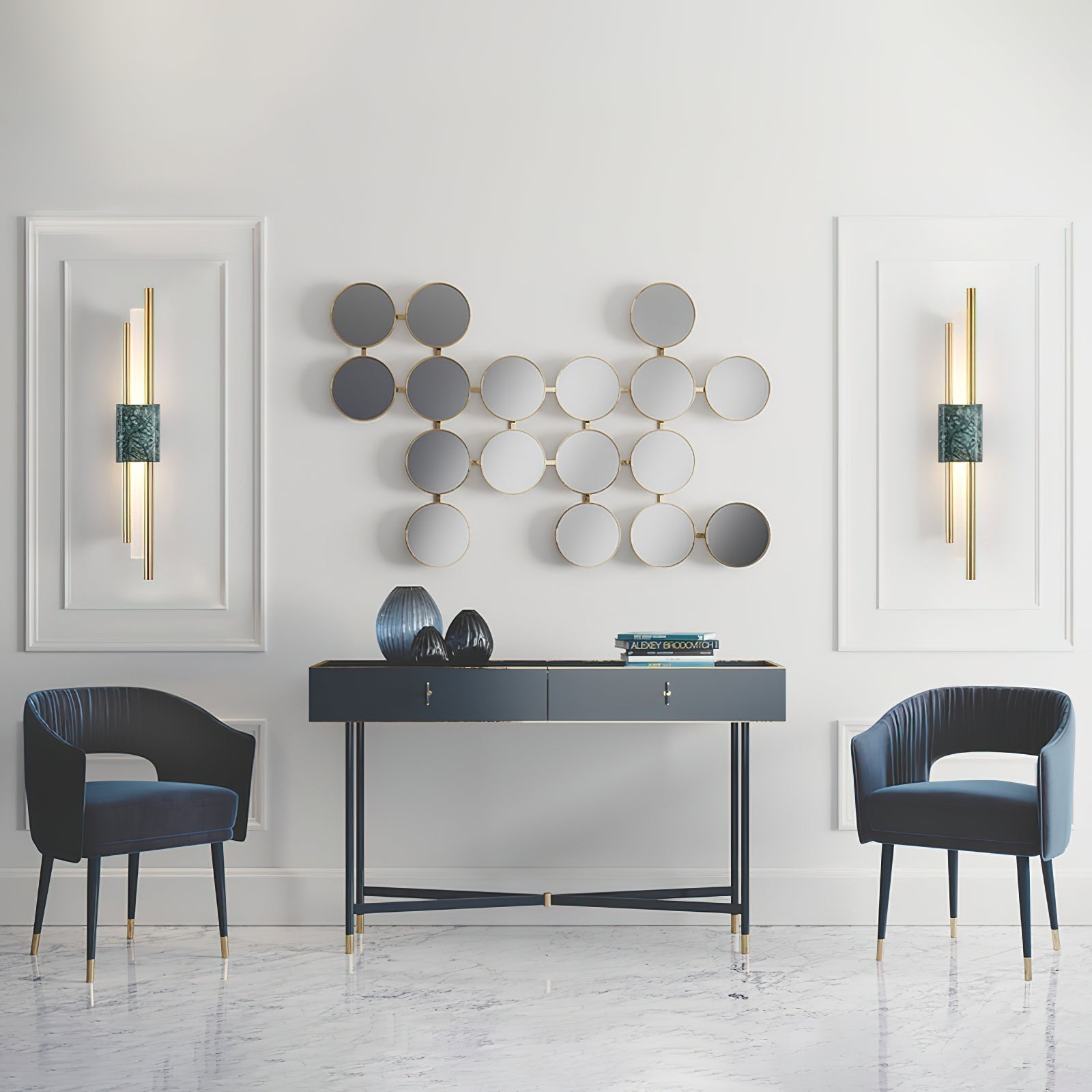 Trista Premium Nordic Art Plug In Marble Wall Light - Neutralighting