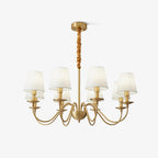 Lustra Chandelier Classique à Abat-jour en Tissu et Laiton - Neutralighting