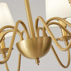 Lustra Chandelier Classique à Abat-jour en Tissu et Laiton - Neutralighting
