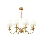 Lustra Chandelier Classique à Abat-jour en Tissu et Laiton - Neutralighting