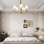 Lustra Chandelier Classique à Abat-jour en Tissu et Laiton - Neutralighting
