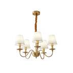 Lustra Chandelier Classique à Abat-jour en Tissu et Laiton - Neutralighting