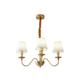 Lustra Chandelier Classique à Abat-jour en Tissu et Laiton - Neutralighting