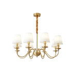 Lustra Chandelier Classique à Abat-jour en Tissu et Laiton - Neutralighting