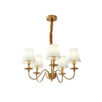 Lustra Chandelier Classique à Abat-jour en Tissu et Laiton - Neutralighting