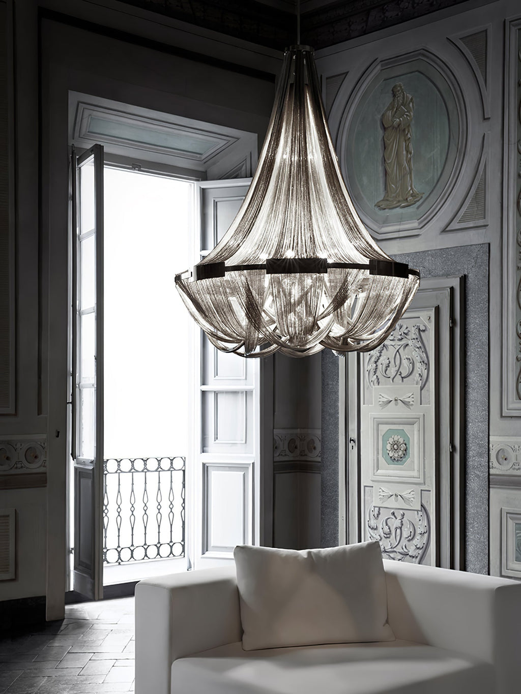 Solara Chandelier Gland Chaîne en Aluminium - Neutralighting