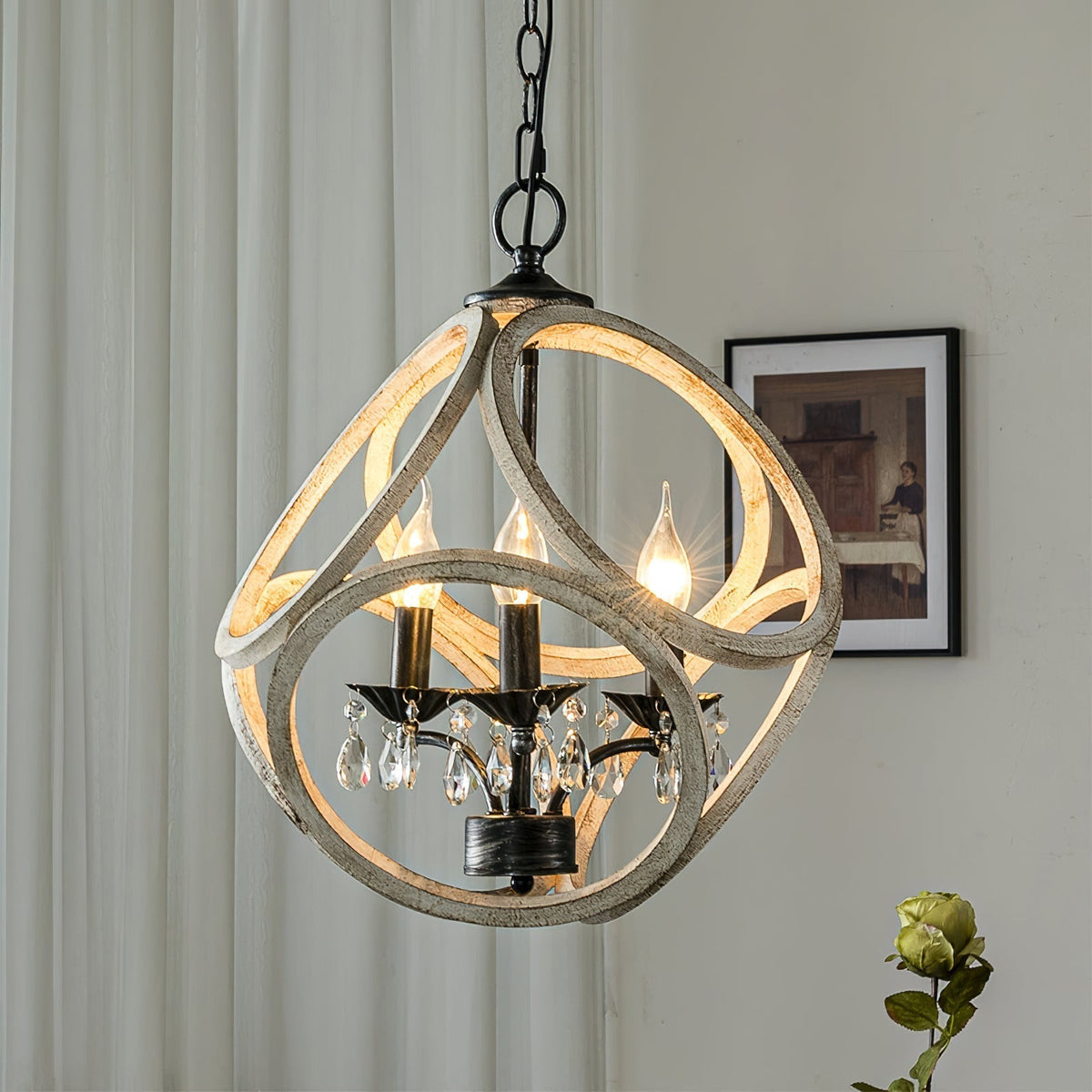 Viraearae Prime Nordique Cristal Bois Suspension - Neutralighting