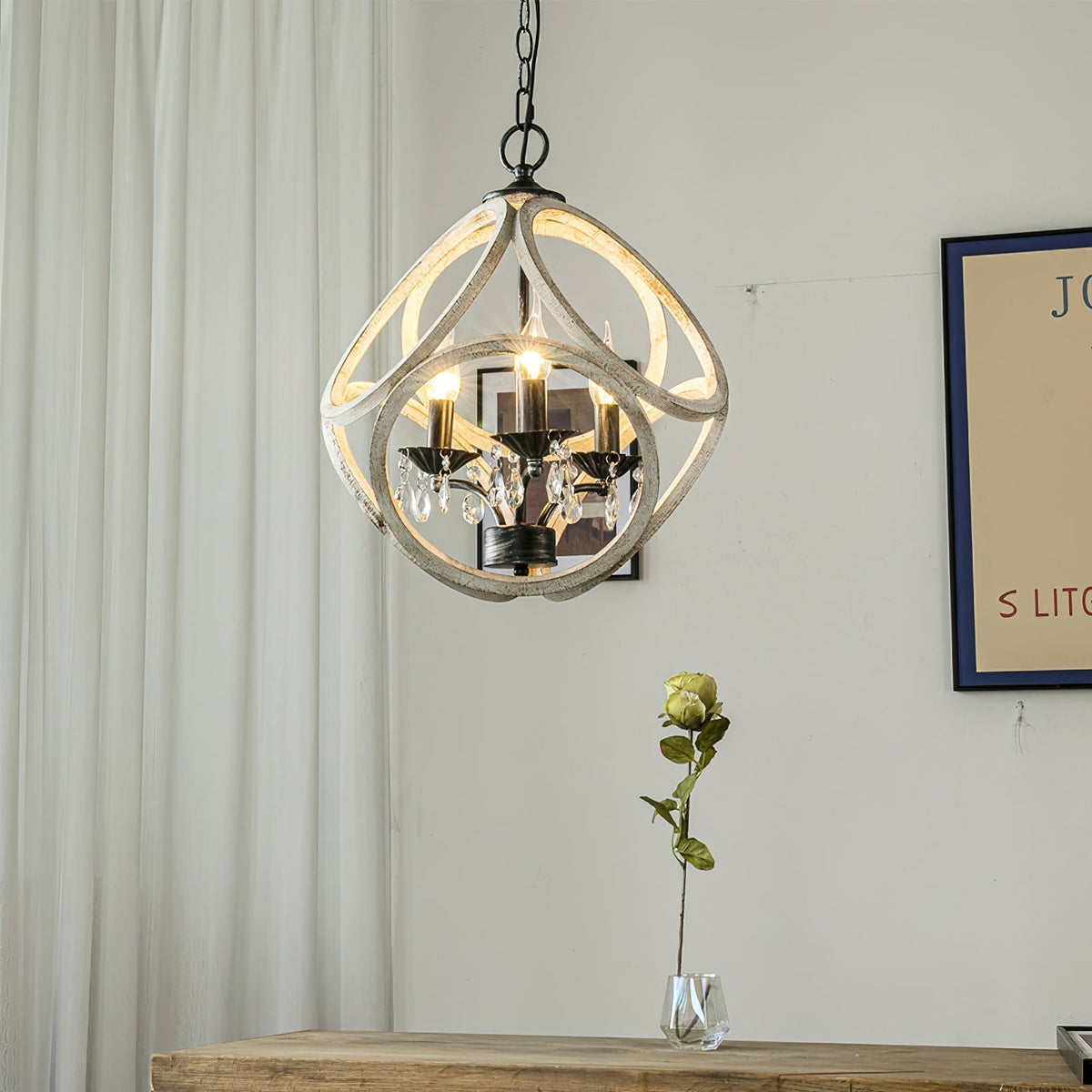 Viraearae Prime Nordique Cristal Bois Suspension - Neutralighting