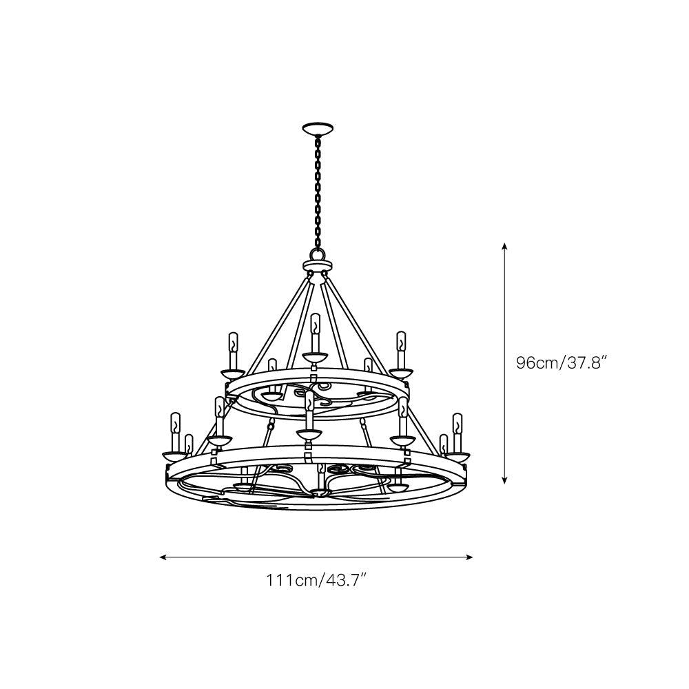 Evtalen Ancien Industriel Bois Métal Lustre - Neutralighting