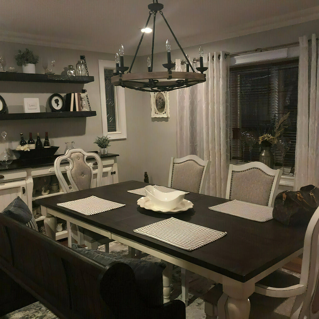 Evtalen Ancien Industriel Bois Métal Lustre - Neutralighting