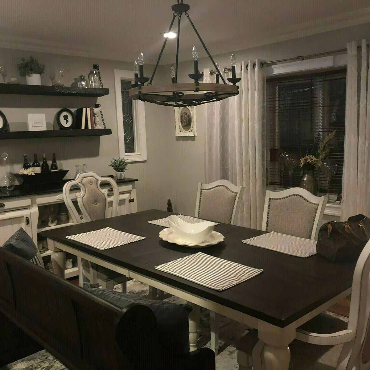 Evtalen Ancien Industriel Bois Métal Lustre - Neutralighting