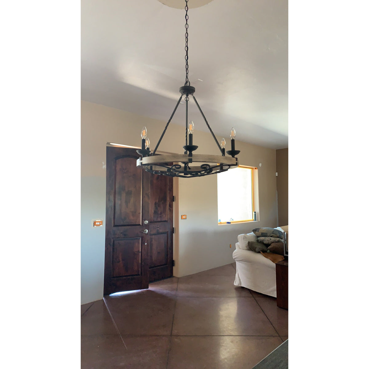 Evtalen Ancien Industriel Bois Métal Lustre - Neutralighting