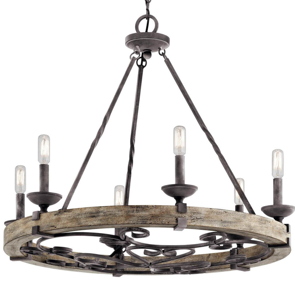 Evtalen Ancien Industriel Bois Métal Lustre - Neutralighting