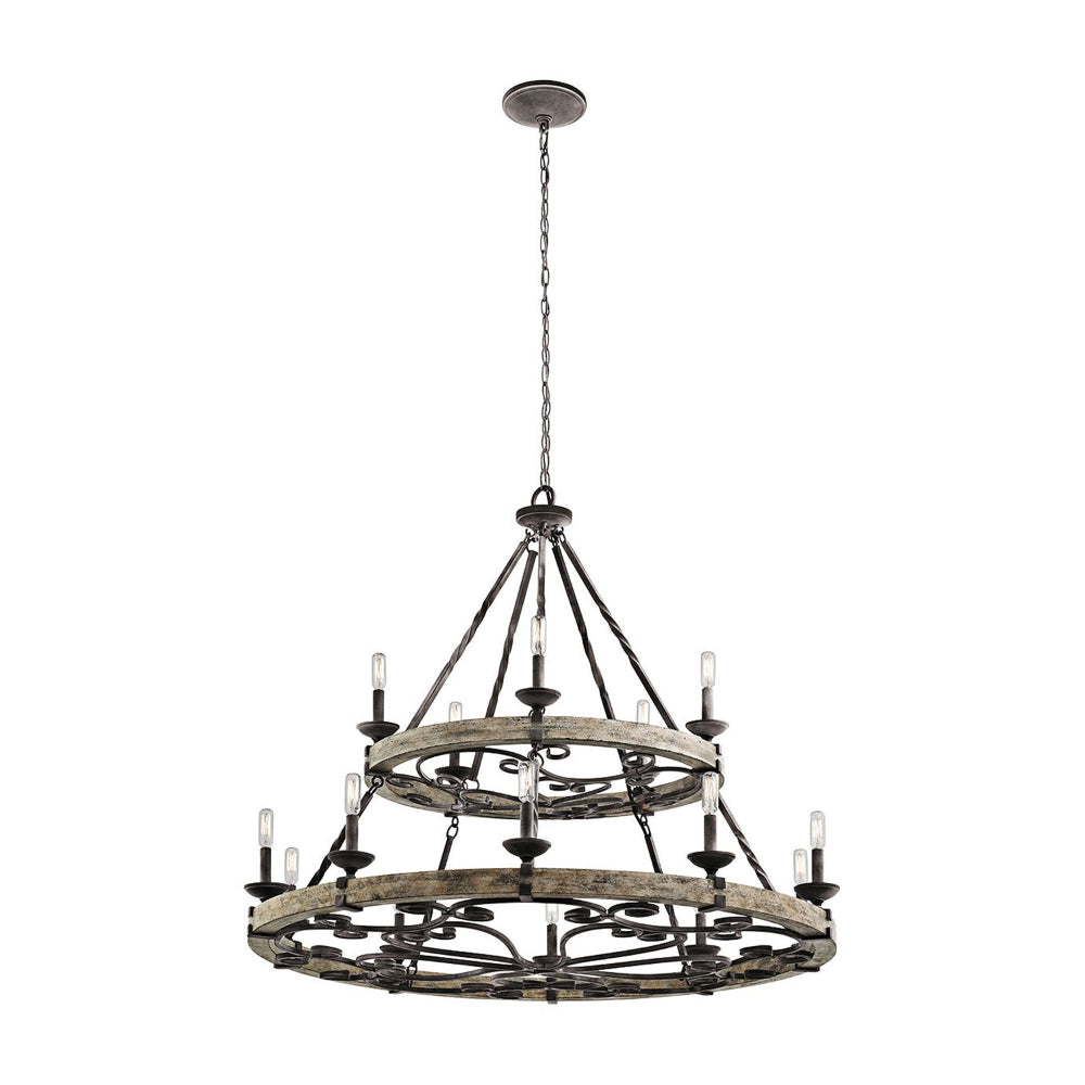 Evtalen Ancien Industriel Bois Métal Lustre - Neutralighting