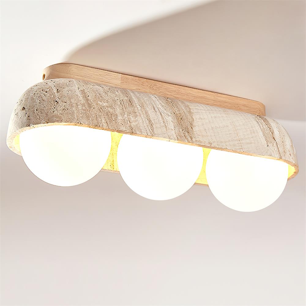 Ritta Plafonnier Rectangulaire en Travertin - Neutralighting