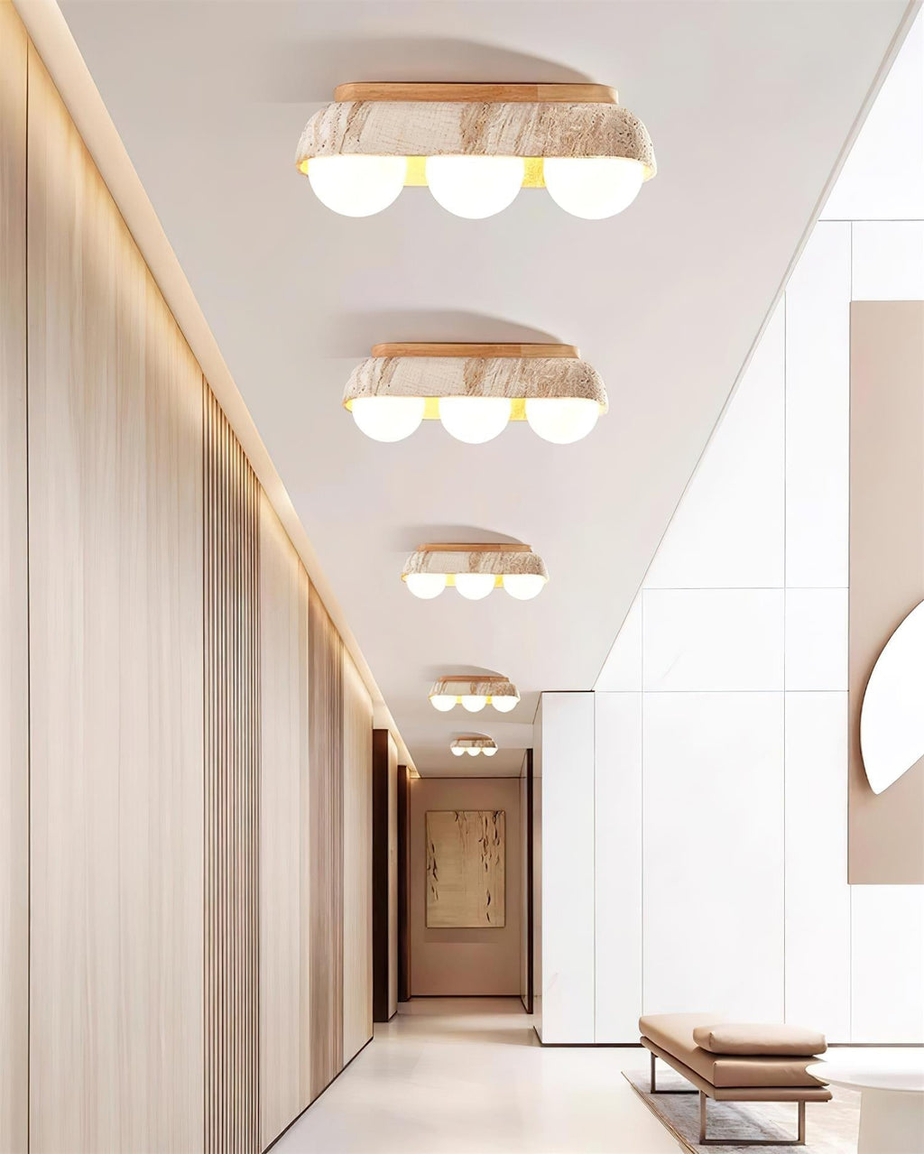 Ritta Plafonnier Rectangulaire en Travertin - Neutralighting