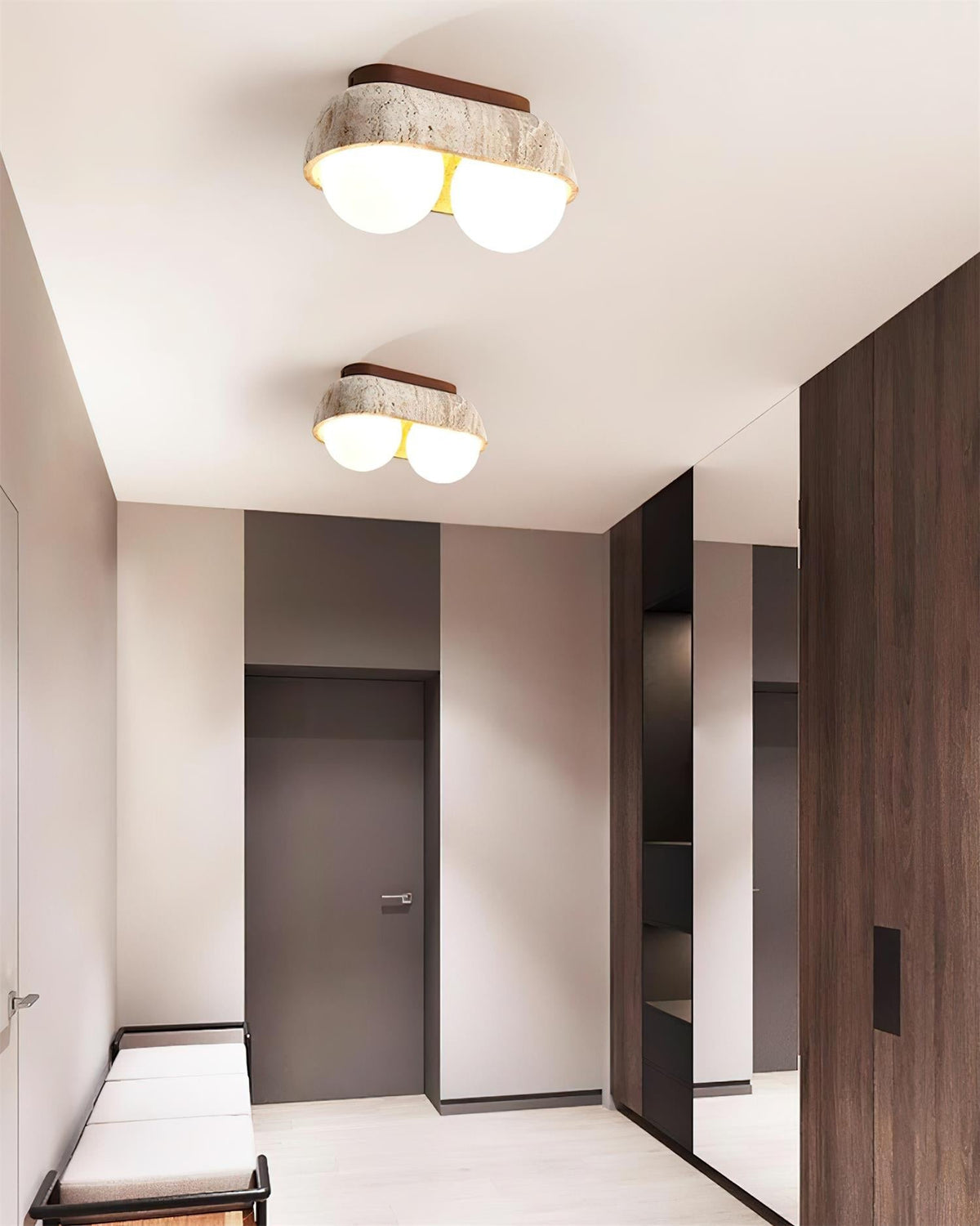 Ritta Plafonnier Rectangulaire en Travertin - Neutralighting