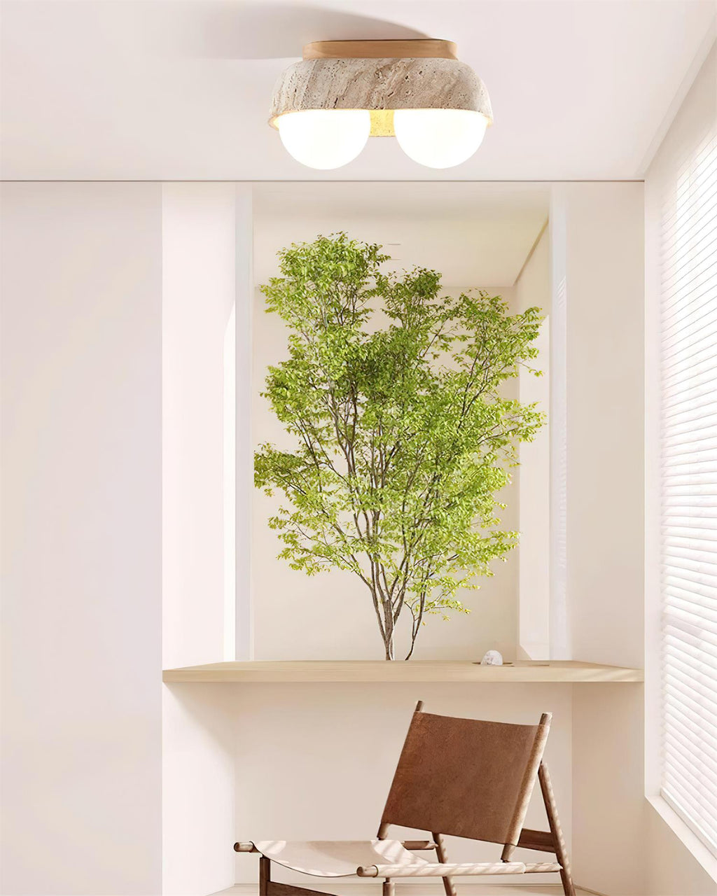 Ritta Plafonnier Rectangulaire en Travertin - Neutralighting