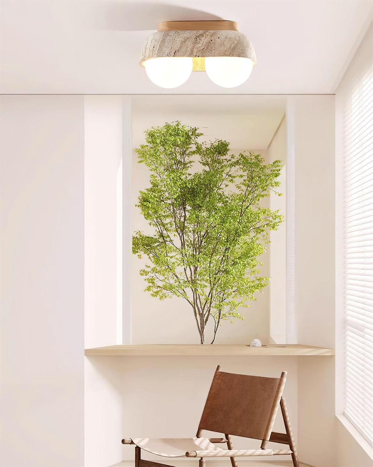 Ritta Plafonnier Rectangulaire en Travertin - Neutralighting