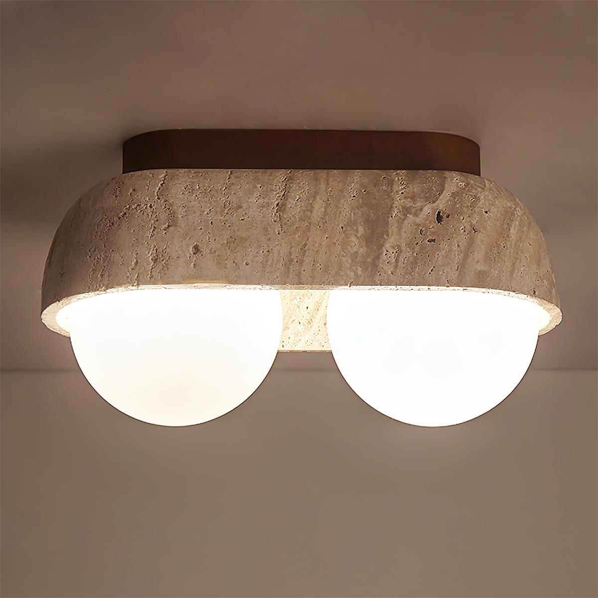 Ritta Plafonnier Rectangulaire en Travertin - Neutralighting