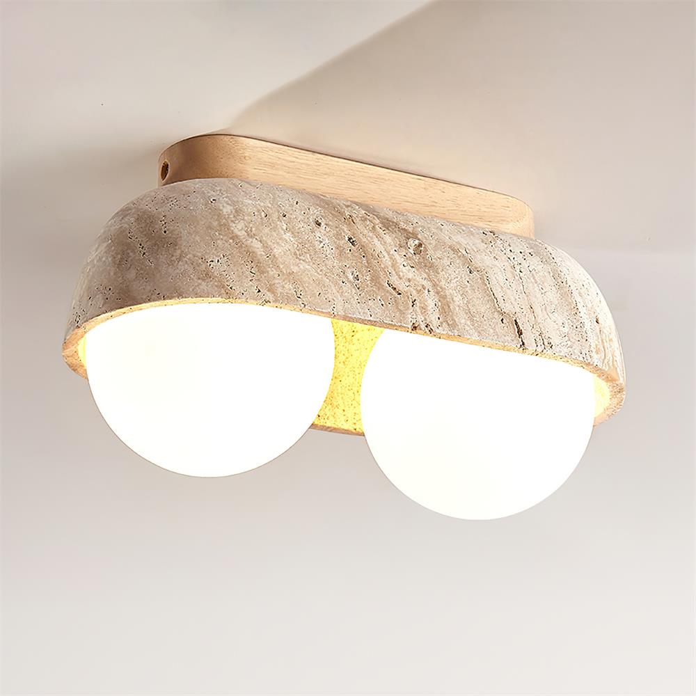 Ritta Plafonnier Rectangulaire en Travertin - Neutralighting