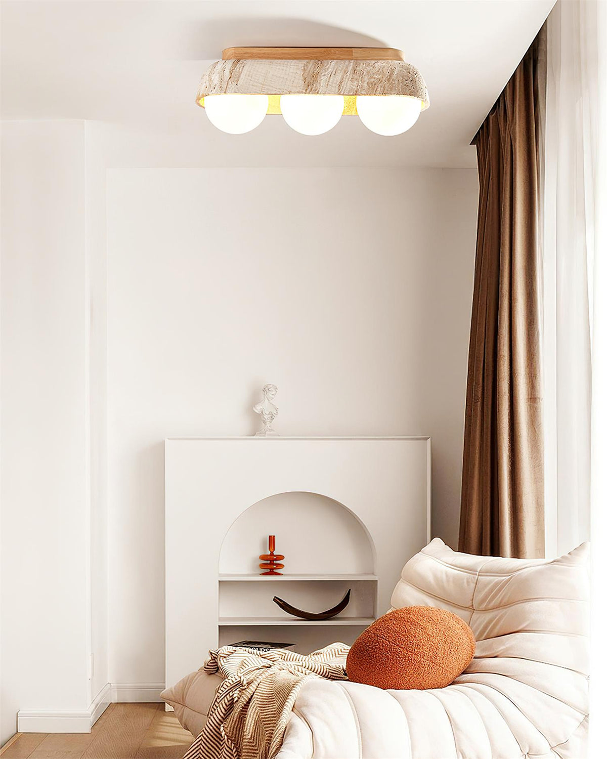 Ritta Plafonnier Rectangulaire en Travertin - Neutralighting