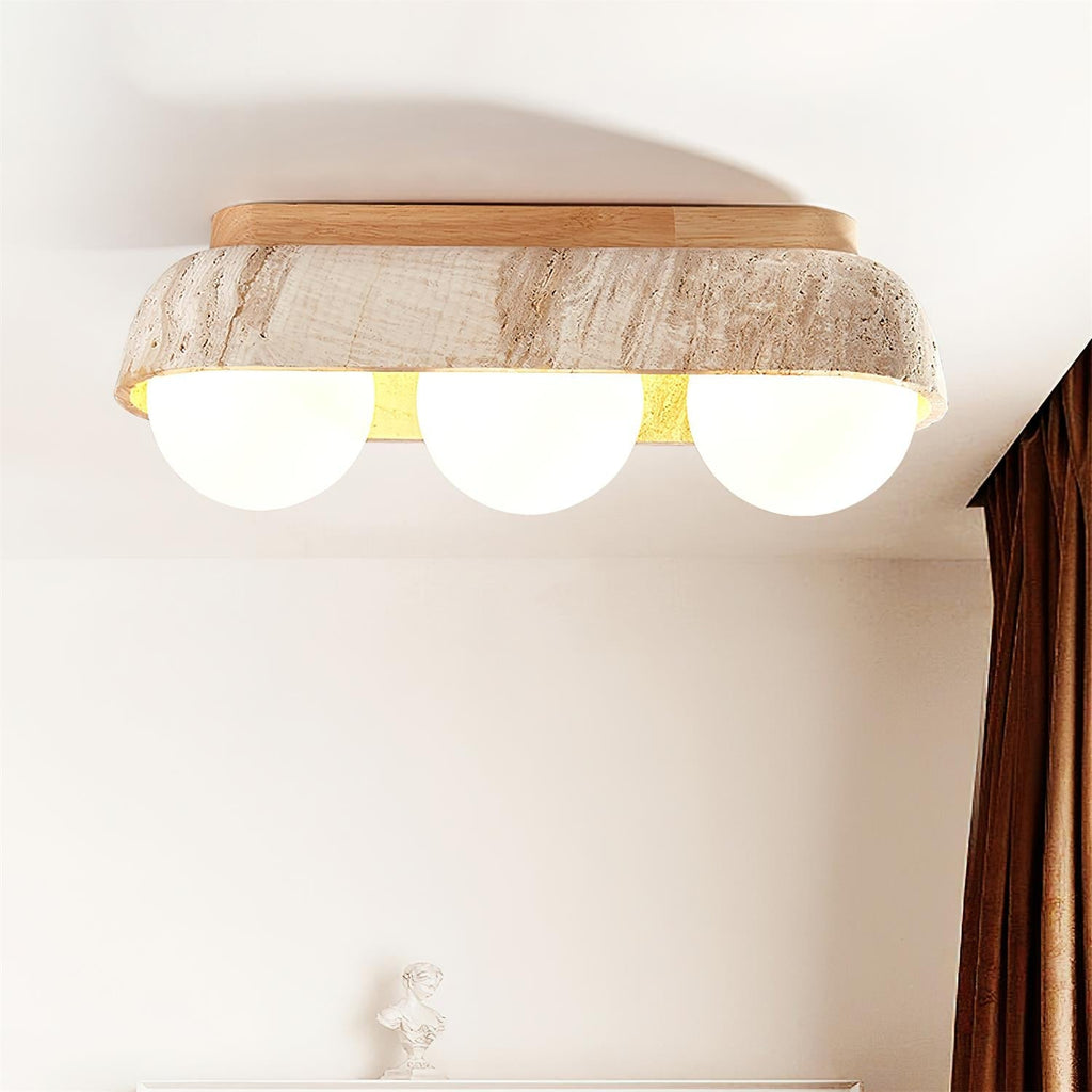 Ritta Plafonnier Rectangulaire en Travertin - Neutralighting