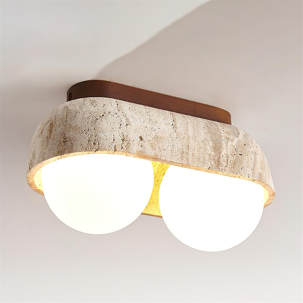 Ritta Plafonnier Rectangulaire en Travertin - Neutralighting