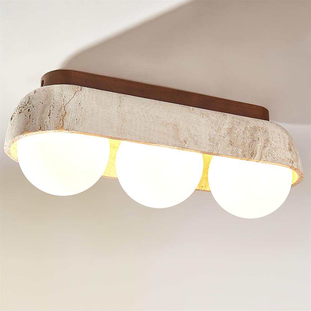 Ritta Plafonnier Rectangulaire en Travertin - Neutralighting