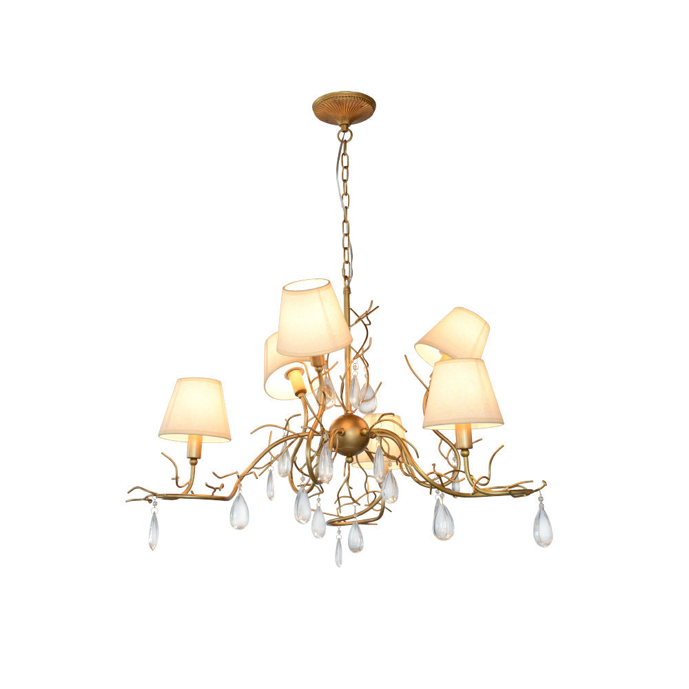 Olsolan Postmodern Luxe Tissu Cristal Lustre - Neutralighting
