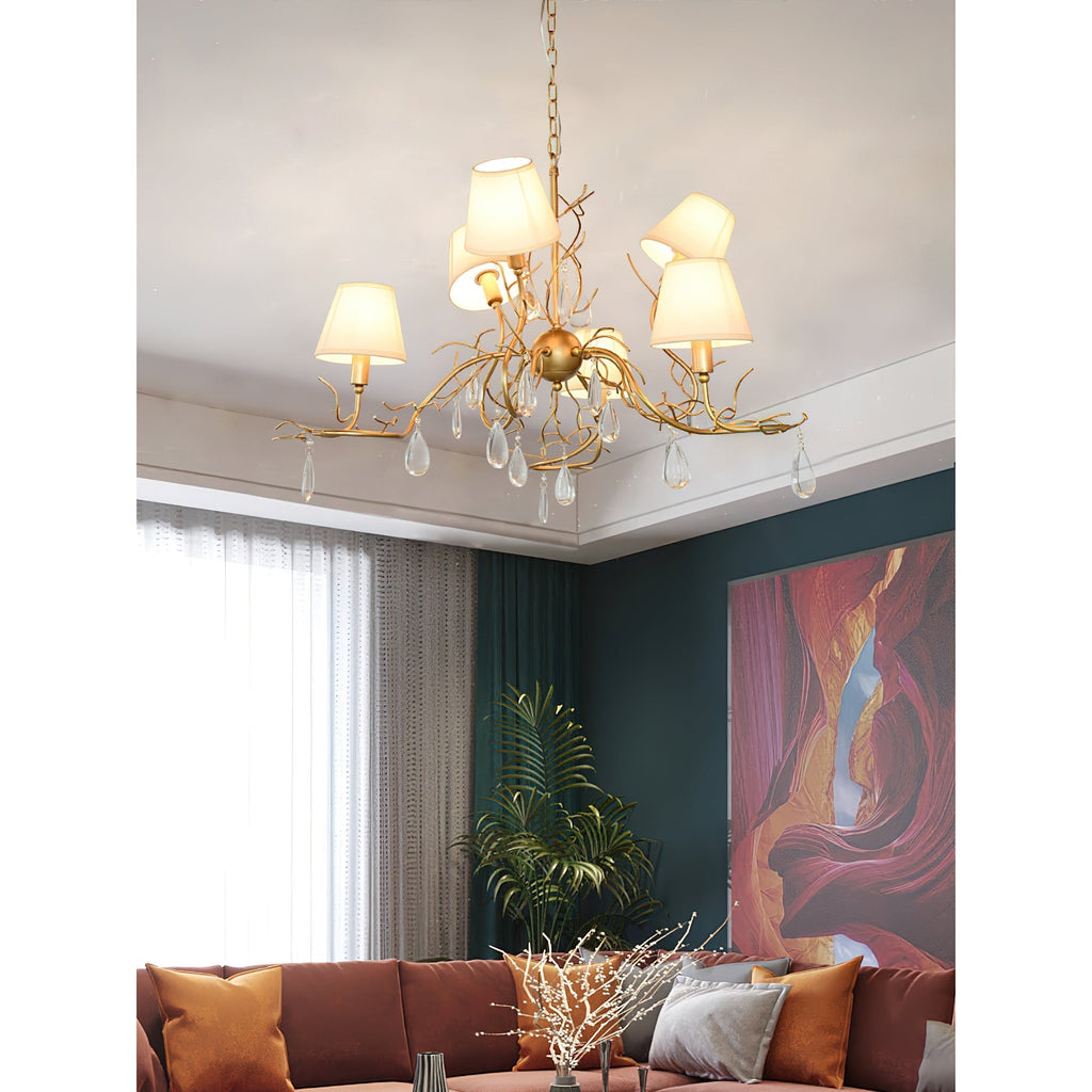 Olsolan Postmodern Luxe Tissu Cristal Lustre - Neutralighting