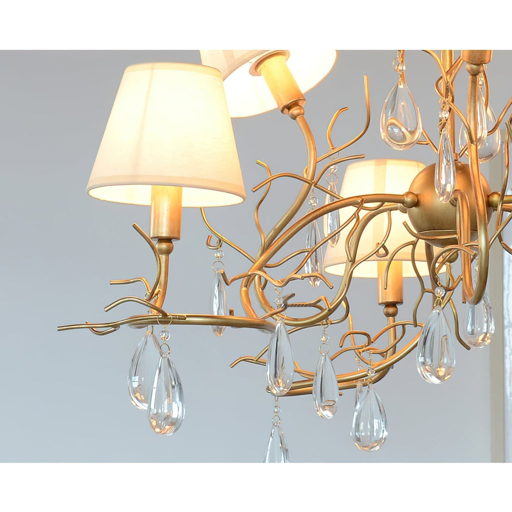 Olsolan Postmodern Luxe Tissu Cristal Lustre - Neutralighting