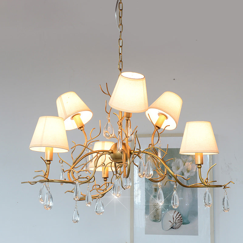 Olsolan Postmodern Luxe Tissu Cristal Lustre - Neutralighting