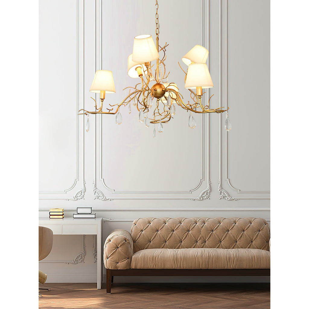 Olsolan Postmodern Luxe Tissu Cristal Lustre - Neutralighting