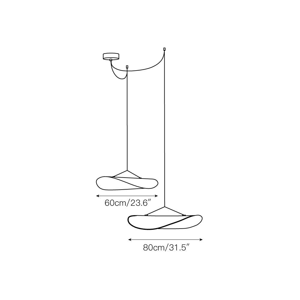 Elsolir Moderne Minimaliste Papier Suspension - Neutralighting