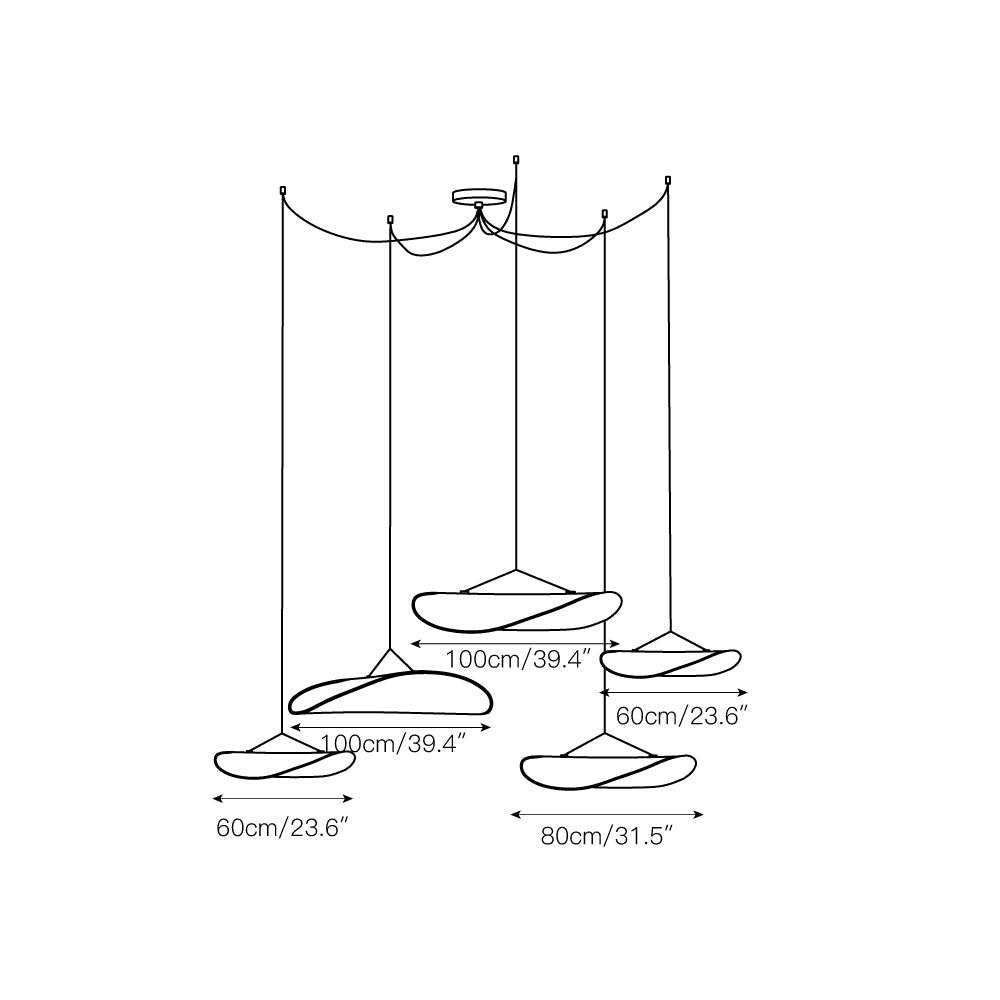 Elsolir Moderne Minimaliste Papier Suspension - Neutralighting