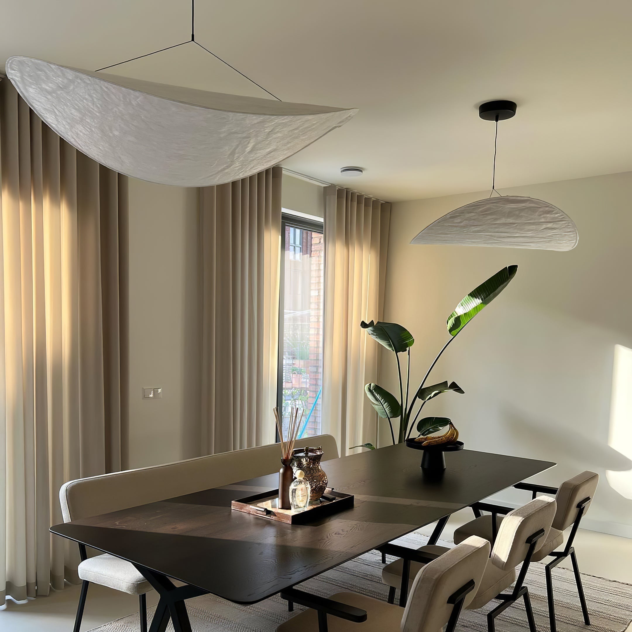 Vela Lampe Suspendue Minimaliste en Soie - Neutralighting