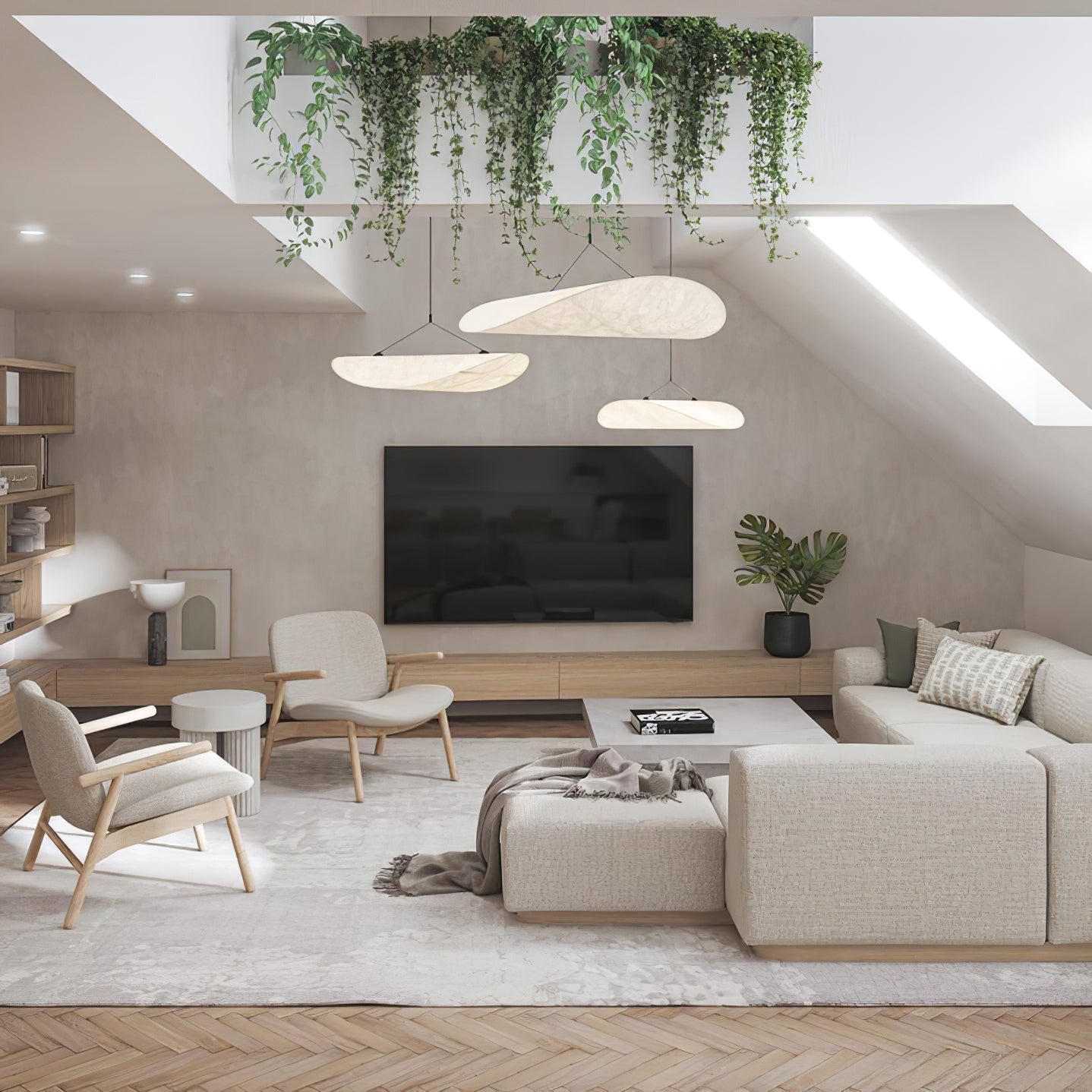 Vela Lampe Suspendue Minimaliste en Soie - Neutralighting
