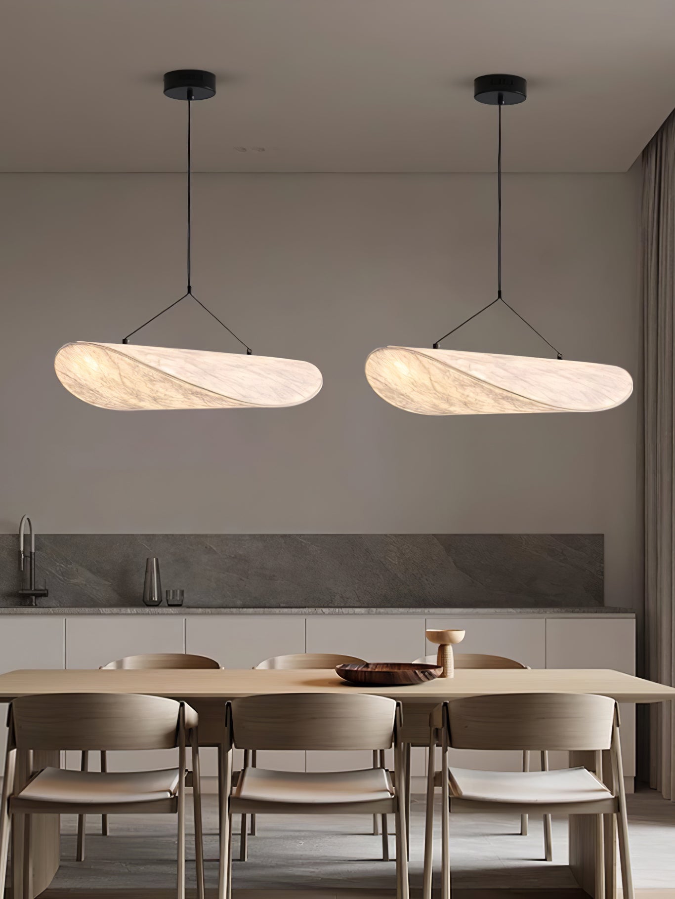 Vela Lampe Suspendue Minimaliste en Soie - Neutralighting