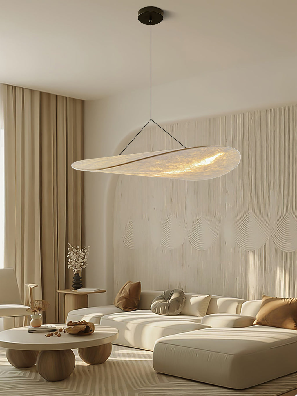 Vela Lampe Suspendue Minimaliste en Soie - Neutralighting