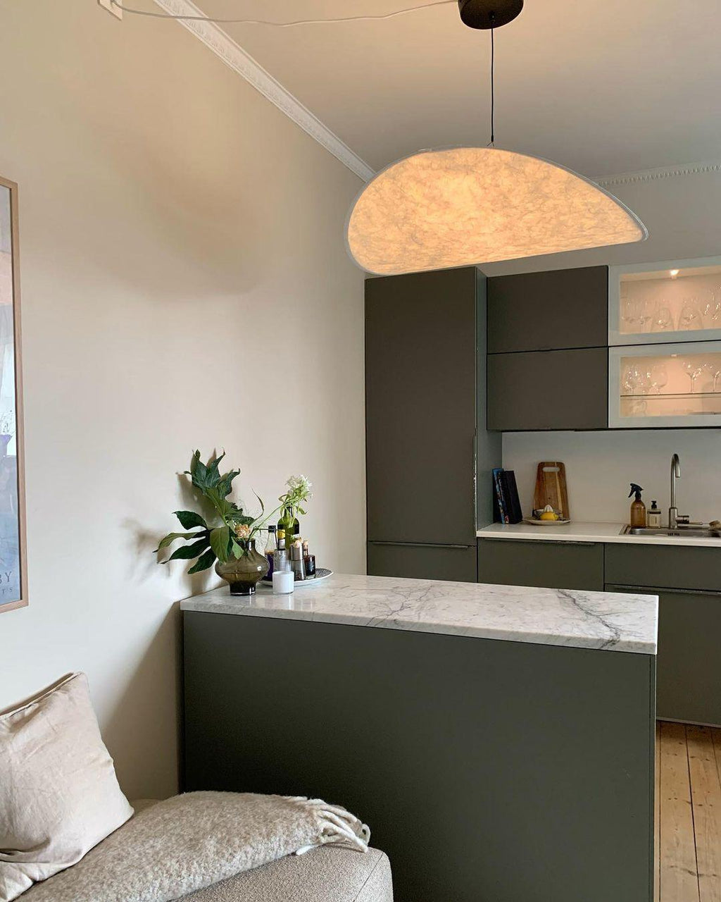 Vela Lampe Suspendue Minimaliste en Soie - Neutralighting