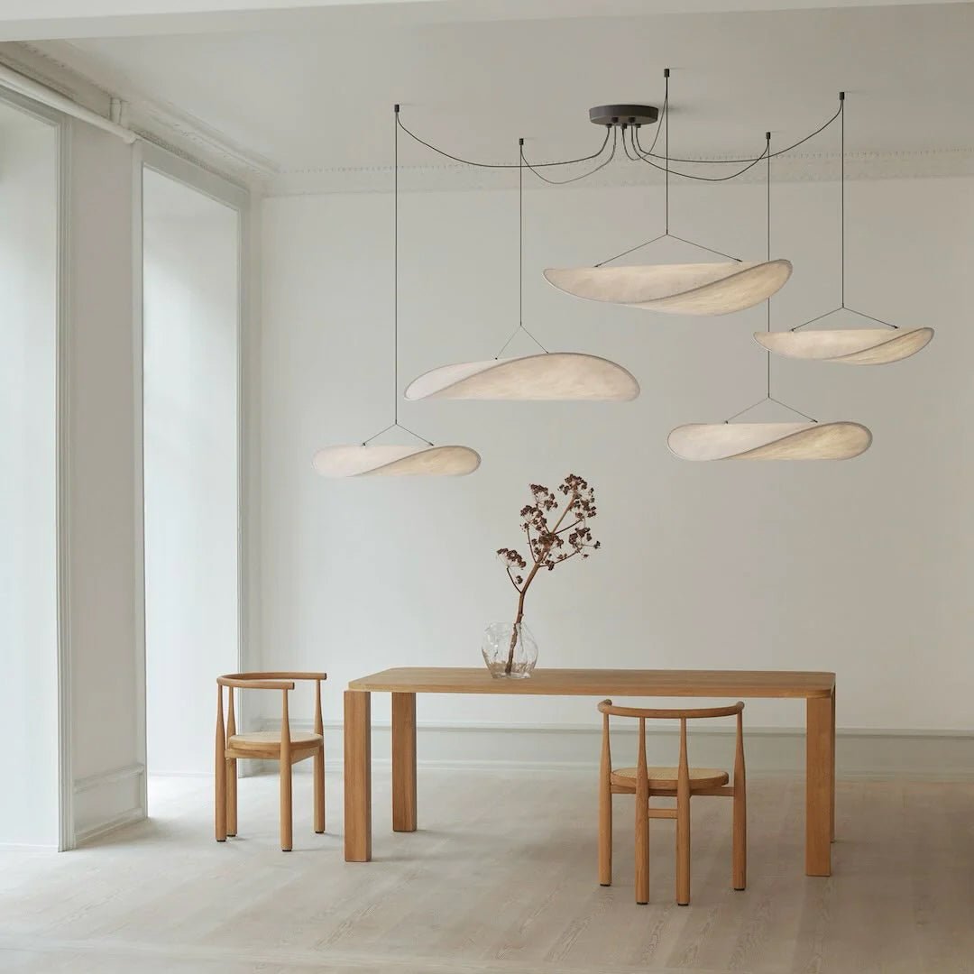 Cuzora Suspension en Soie Nordique Élégante - Neutralighting