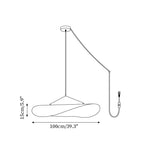Elyno Lampe Suspension Sculpturale en Tissu - Neutralighting