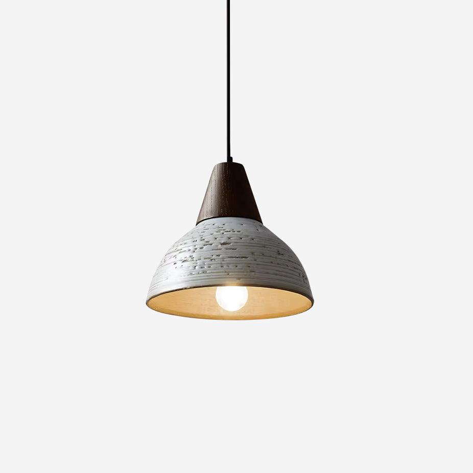 Tera Lampe Suspendue Céramique Bois Minimaliste - Neutralighting