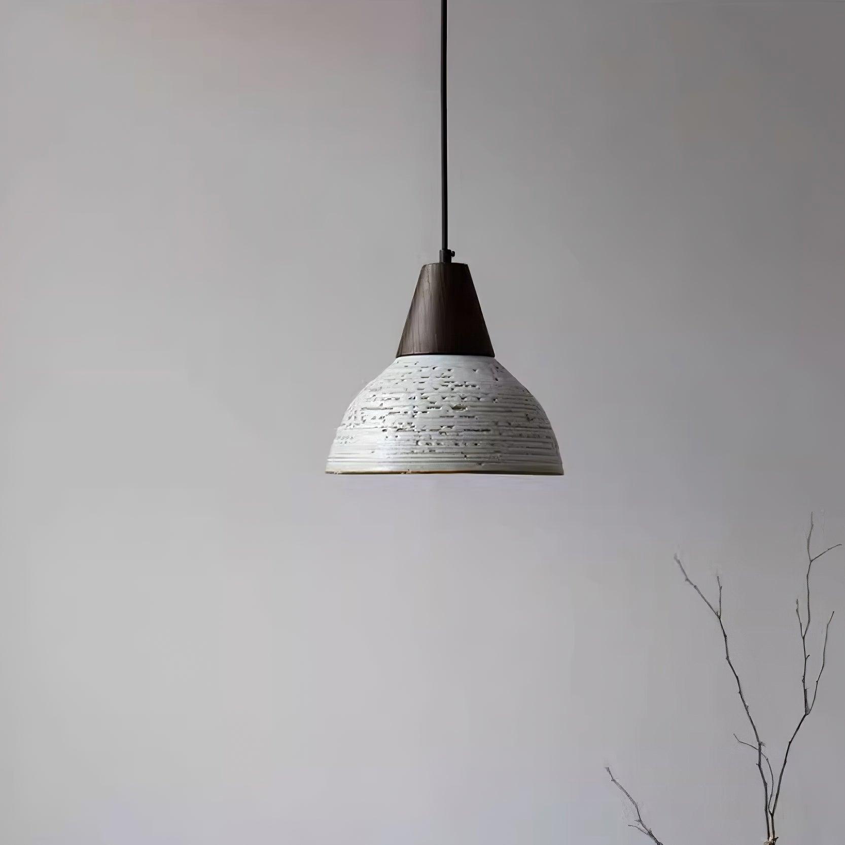 Tera Lampe Suspendue Céramique Bois Minimaliste - Neutralighting