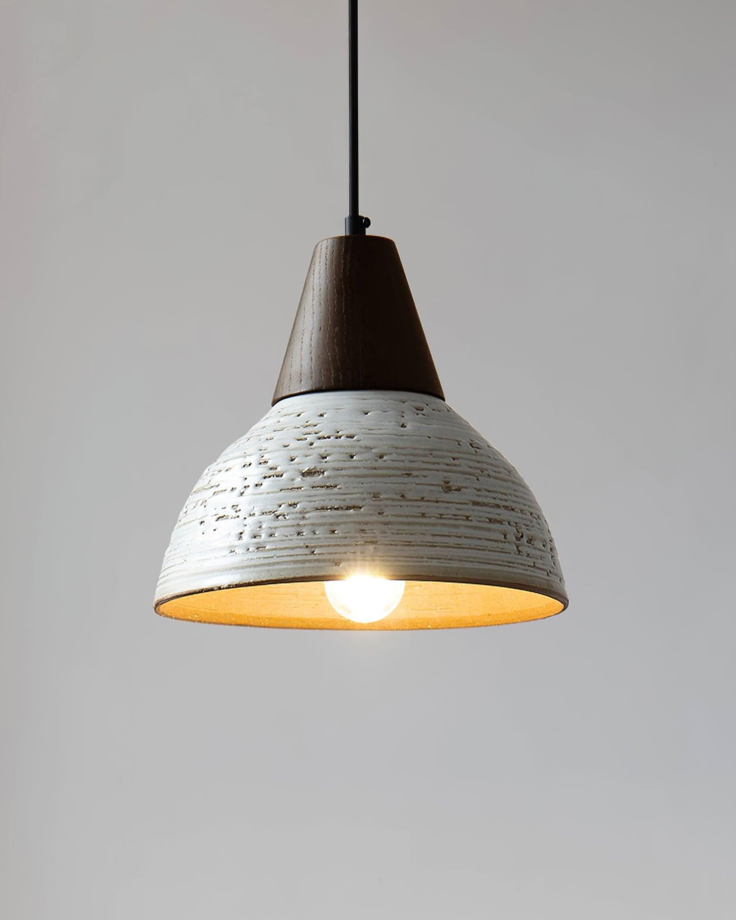 Tera Lampe Suspendue Céramique Bois Minimaliste - Neutralighting