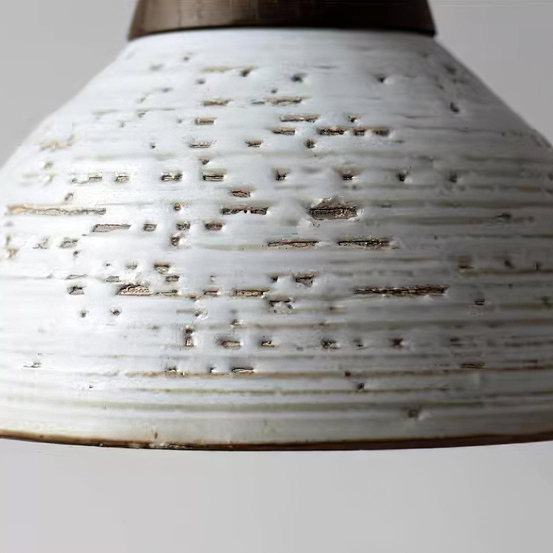 Tera Lampe Suspendue Céramique Bois Minimaliste - Neutralighting