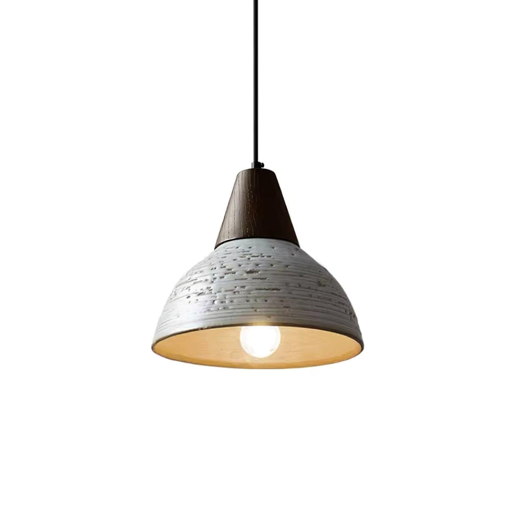 Tera Lampe Suspendue Céramique Bois Minimaliste - Neutralighting