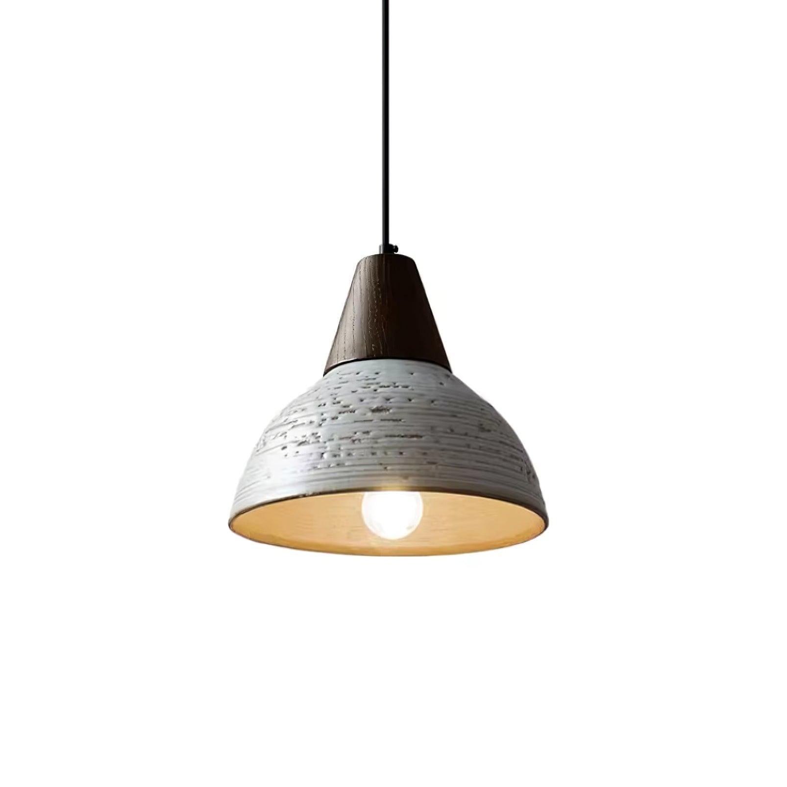 Tera Lampe Suspendue Céramique Bois Minimaliste - Neutralighting
