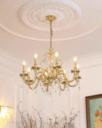 Elvion Lustre Classique en Laiton et Cristal - Neutralighting